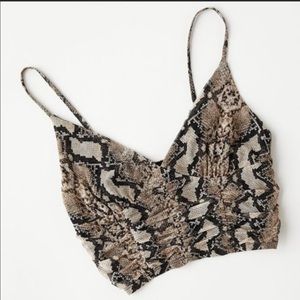 UO Moonbeam Ruched Mesh Cami Size Medium